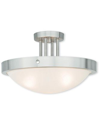 Livex Lighting Livex New Brighton 3-Light Brushed Nickel Ceiling Mount