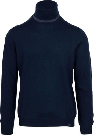 Fay Turtleneck trui - Heren - Coltruien - Blauw - XL - Wol - Truien & Vesten
