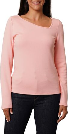 Cyrus Asymmetric Neck Long Sleeve Top in Pale Rose at Nordstrom Rack, Size X-Large