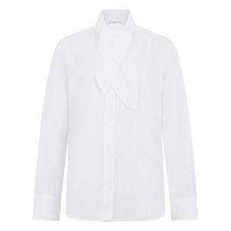Givenchy Cocoon Shirt in Poplin with Bow - female - Givenchy - Shirts - White - XS - Blouses & Shirts