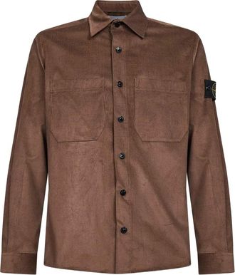 Stone Island Camicia a maniche lunghe con taschino - Marrone