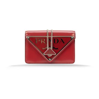 Prada Cross Body Bags, female, Red, Size: ONE SIZE Mini Shoulder Bag