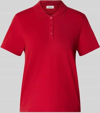 s.Oliver Red Label Regular Fit Poloshirt aus Baumwoll-Mix in Rot, Größe 34