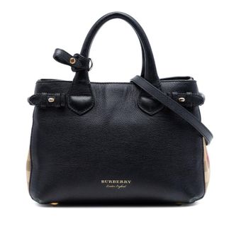 Burberry Pre-owned Burberry Small Derby Calfskin and House Check Banner Satchel Ladies ERJ3K8PN6VYTZKDY