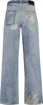 Our Legacy Womens Wide-Leg Jeans Full Cut Denim Blue Cotton