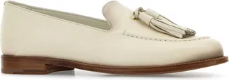 Churchs Womens Tassel Leather Loafer Ivory Calf