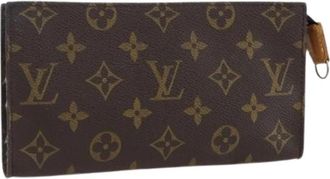 Louis Vuitton Pre-owned Accessory Pouch - Dames - Vintage Tassen - Bruin - ONE Size - Leer - Vintage