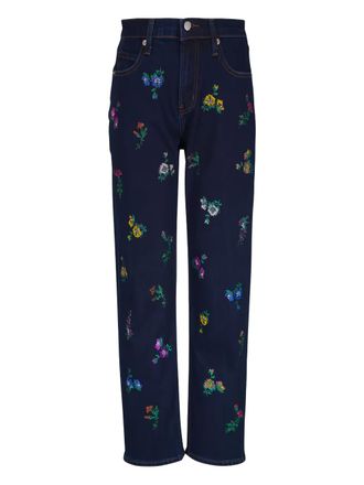 Libertine - Libertine Joy and Mirth floral-embroidered jeans - Blue