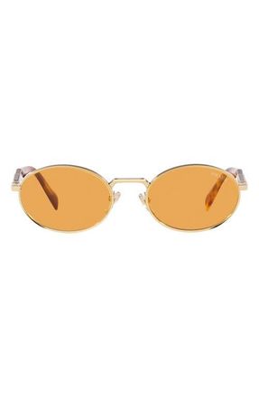 Prada 55mm Oval Sunglasses in Pale Gold at Nordstrom
