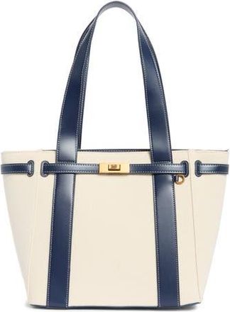 Steve Madden Banchor Canvas Tote in Natural Canvas/Navy at Nordstrom Rack