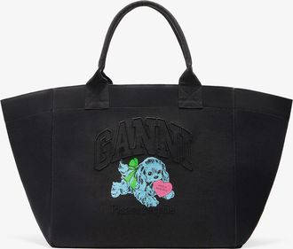 Ganni Mixed Black Puppy XXL Tote