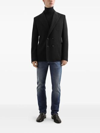 Dolce & Gabbana Mens Blazer Giacca - Black Wool - Size EU 50 (Mens)