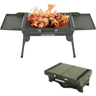 OEM Parrilla De Carb&oacute;n Para Barbacoa, Port&aacute;til, Ahumador, Plegable, De Acero Inoxidable, Para Camping, Peque&ntilde;a Barbacoa Para Picnic Al Aire Libre, Ideal P