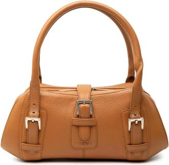 Loewe Pre-owned Handbags, female, Brown, Size: ONE SIZE Pre-owned Leather Top Handle Bag