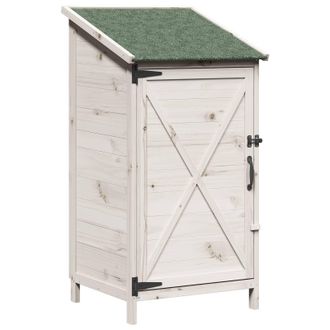 vidaXL Cobertizo De Jard&iacute;n Con Techo Blanco 59,5 X 56 X 113,5 Cm Vidaxl