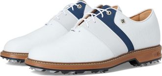 FootJoy Premiere Series Bison Golf Shoes Mens Golf Shoes White/Navy/White : 10.5 D - Medium, Leather