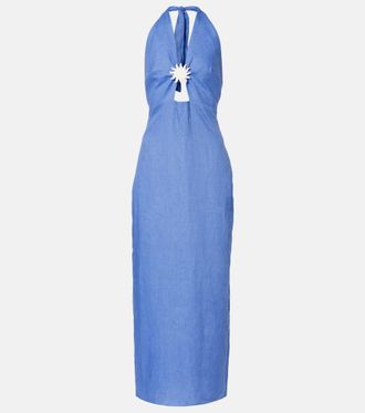 Cala de la Cruz Orly cutout linen maxi dress