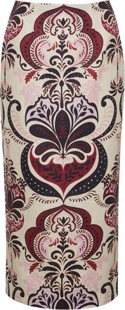 Cara Cara Sienna kokerrok met patroon - Beige