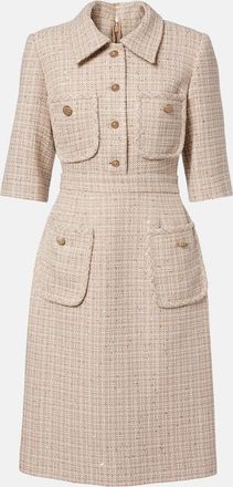 Elie Saab Abito midi in tweed con paillettes