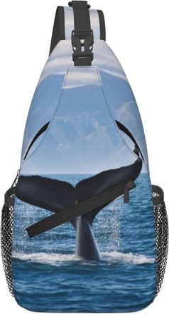 Generic Whale Tail Sling Bag Trendy Cross Body Bag Lightweight Crossbody Bags For Runner Outdoors Camping