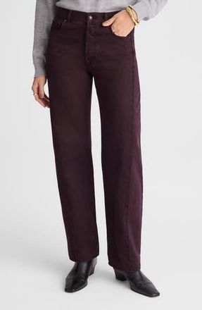 Madewell Pieced Barrel Leg Jeans in Dark Burgundy at Nordstrom Rack, Size 28