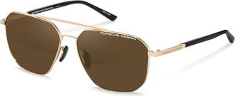 Porsche Design P8967 C604 Mens Sunglasses Gold Size 61