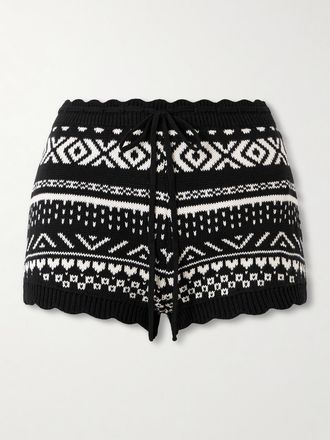 Alix of Bohemia Shorts In Cotone Jacquard Smerlato Shea - Nero