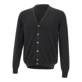 Gran Sasso V-hals vest - Heren - Vesten - Zwart - M - Katoen - Truien & Vesten