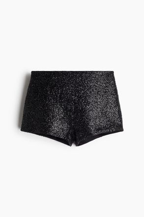 H&M Minishorts mit Pailletten - Schwarz