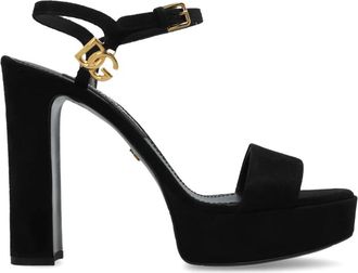 Dolce & Gabbana Sandalo Plt - Dames - Sandalen met hakken - Zwart - 38 EU - Leer - Schoenen