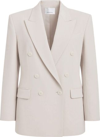 Frankie Shop Pink Peaked Lapels Wool Blazer