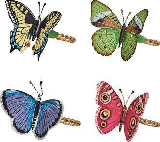 Juliska Meadow Walk Butterfly Set of 4 Napkin Rings in Multi at Nordstrom