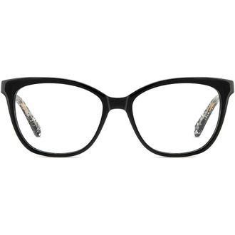 Kate Spade New York adrie 53mm square reading glasses in Pattern Crystal Black at Nordstrom