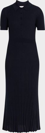 Gabriela Hearst Amor Polo Ribbed Cashmere Dress