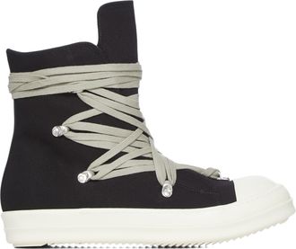 Rick Owens High-Top Sneakers With Wrap-Around Laces And Back Zipper