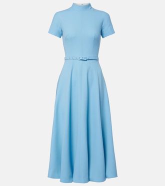 Emilia Wickstead Camilla wool cr&ecirc;pe midi dress