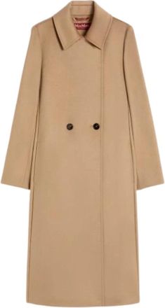 Max Mara Bcollag Coat - Dames - Jas met riem - Bruin - M - Wol - Jassen