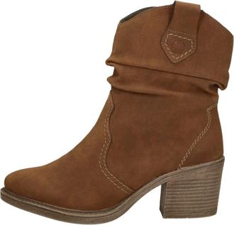 Rieker Enkellaarsjes met Hak - Dames - Cowboylaarzen - Bruin - 38 EU - Schoenen