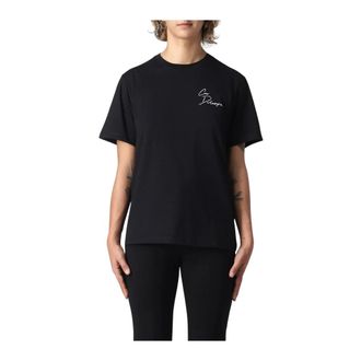 Karl Lagerfeld T-Shirts, female, Black, 2XS, Karl Lagerfeld Signature Tee