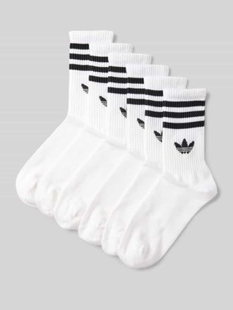 adidas Originals Socken Mit Logo-Stitching Modell Crew im 6er-Pack in Weiss, Gr&ouml;&szlig;e 39-42