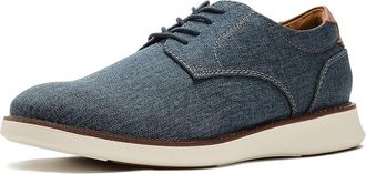 Florsheim Launch Canvas Plain Toe Oxford Mens Shoes Navy : 10.5 W (3E), Canvas/Leather/Textile