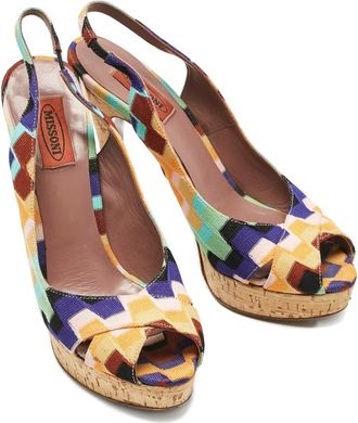 Missoni Sandali slingback con tacco - Blu