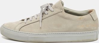 Common Projects Grey Suede Achilles Lace Up Sneakers