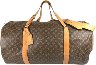 Louis Vuitton Pre-owned Canvas Weekendtas - unisex - Vintage Weekendtas - Bruin - ONE Size - Vintage