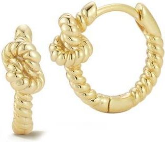 Glaze Jewelry Love Knot Huggie Hoop Earrings in Gold at Nordstrom Rack