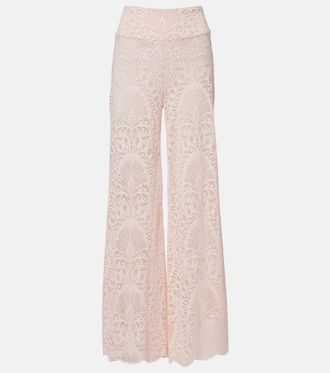 Alexandra Miro Paloma lace wide-leg pants