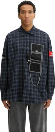 Martine Rose Overhemden, Heren, Blauw, M, Katoen, Wallet Shirt