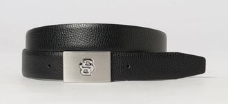 HUGO BOSS Reversible Monogram Belt in Hammered and Smooth Leather