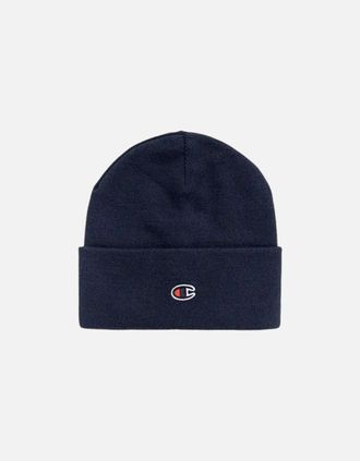 Champion Mens CHAMPION Mens Beanie Hat Winter Warm Thick knitted Ribbed Outdoor Unisex Caps - Navy