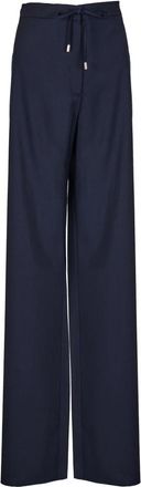 Max Mara Wide Broeken - Dames - Wijde Broeken - Blauw - L - Broeken